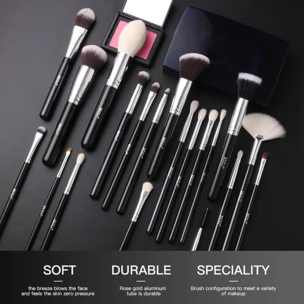 BEILI 20 Pcs Super Soft Makeup Brush Set – Professional, Versatile & Luxuriously Soft | Black