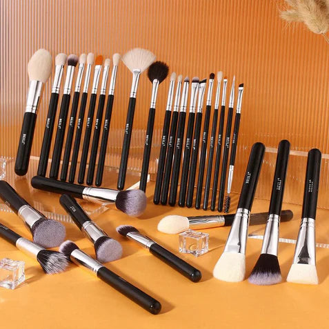 BEILI 30PCS Professional Makeup Brush Set – Complete Face & Eye Collection for Flawless Application | Classic Black