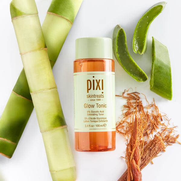 Pixi Glow Tonic – 5% Glycolic Acid Exfoliating Toner with Aloe Vera & Ginseng | 100 ML / 250 ML