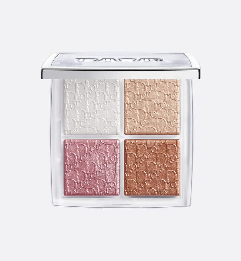 Dior makeup palette with four different shades on a white background