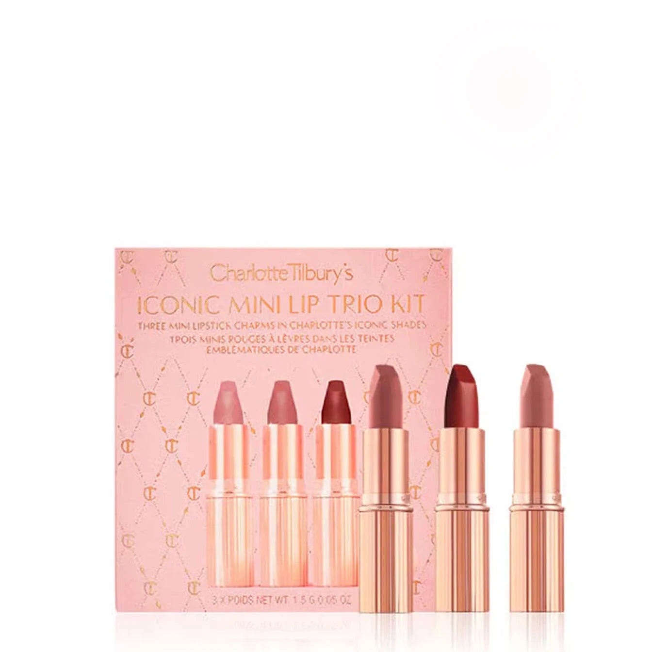 Charlotte Tilbury Iconic Mini Lip Trio Kit – 3 Mini Lipsticks in Signature Shades