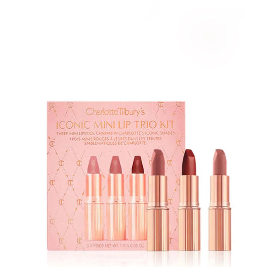 Charlotte Tilbury Iconic Mini Lip Trio Kit – 3 Mini Lipsticks in Signature Shades