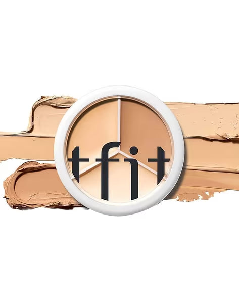 TFIT Cover Up Pro Concealer Palette – 3-in-1 High Coverage, Waterproof & Lightweight Cream Formula | 15 g