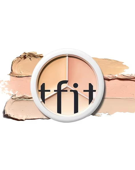 TFIT Cover Up Pro Concealer Palette – 3-in-1 High Coverage, Waterproof & Lightweight Cream Formula | 15 g