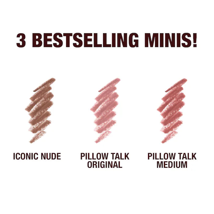 Charlotte Tilbury Iconic Mini Lip Cheat Trio – 3 Mini Lip Liners in Signature Shades