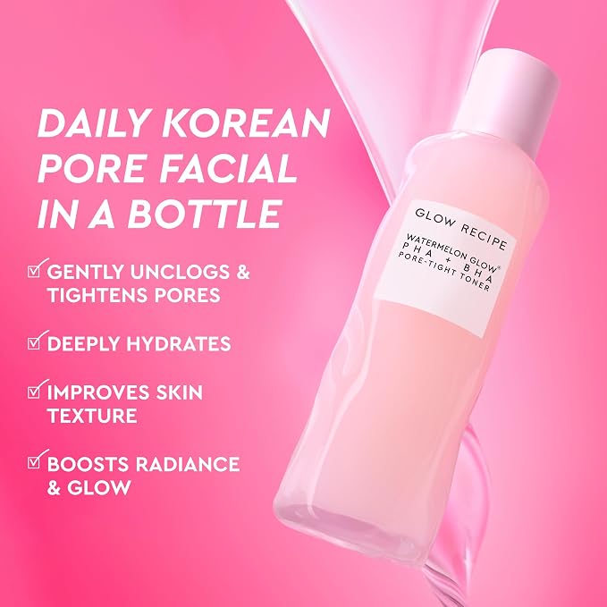 Glow Recipe Watermelon Glow PHA + BHA Pore-Tight Toner – Hydrating & Pore-Refining Facial Toner | 150ML