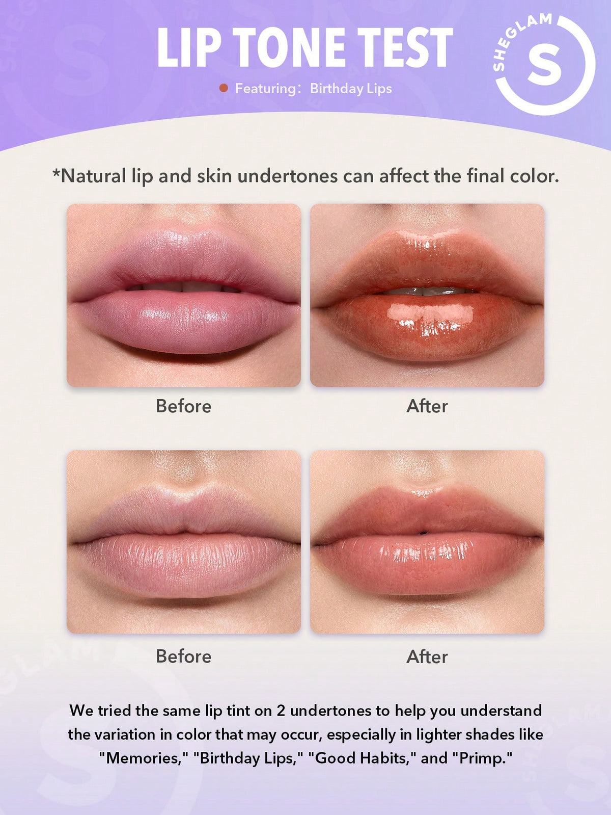SHEGLAM Take A Hint Lip Tint – pH-Activated Custom Color & High-Gloss Finish