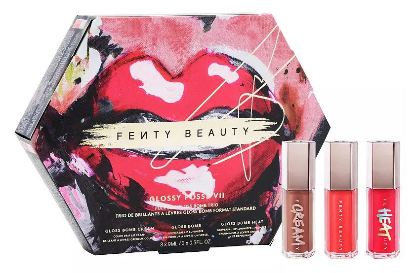 Fenty Beauty Glossy Posse VII – Full-Size Lip Gloss Trio Set