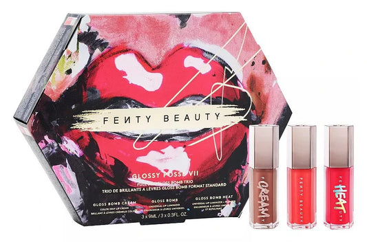 Fenty Beauty Glossy Posse VII – Full-Size Lip Gloss Trio Set
