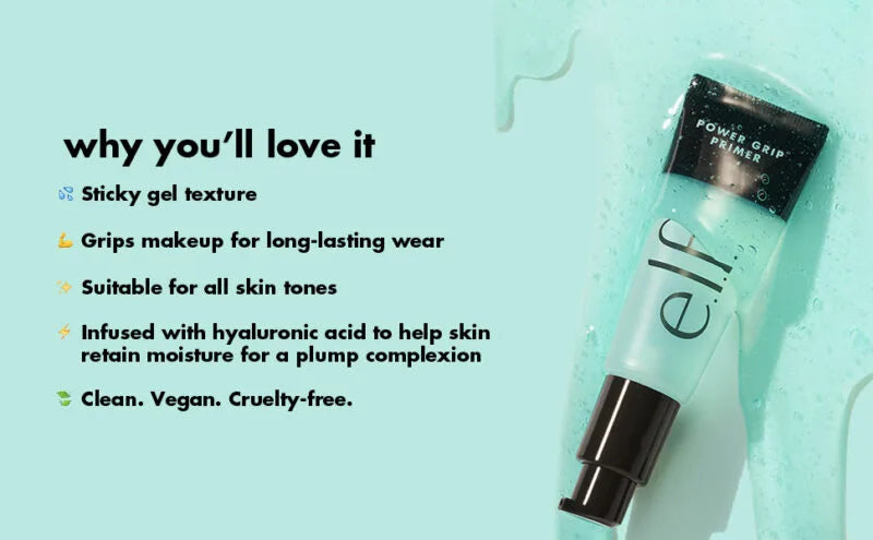 e.l.f. Power Grip Primer Base – Accroche Puissante Long-Lasting Makeup Grip (24ml)