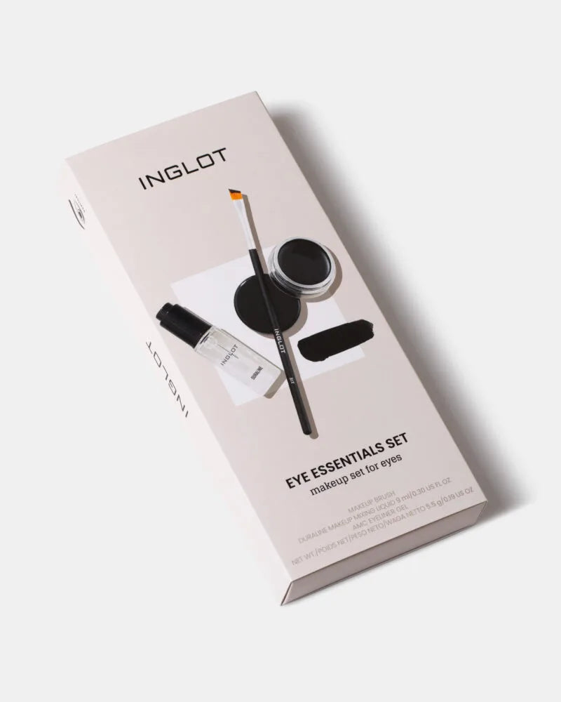 Inglot Eye Essentials Set – Gel Eyeliner, Duraline & Angled Brush