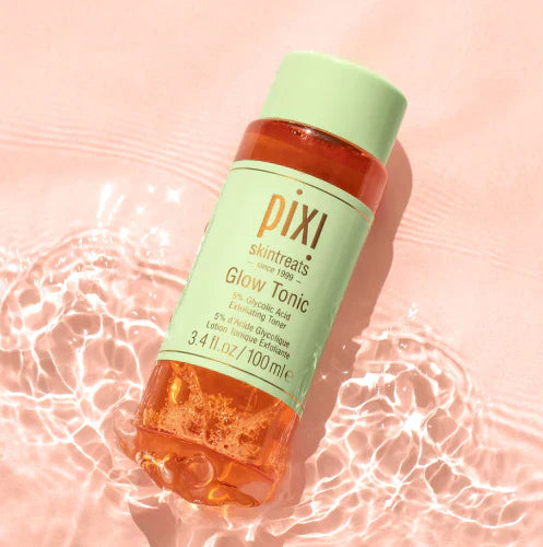 Pixi Glow Tonic – 5% Glycolic Acid Exfoliating Toner with Aloe Vera & Ginseng | 100 ML / 250 ML
