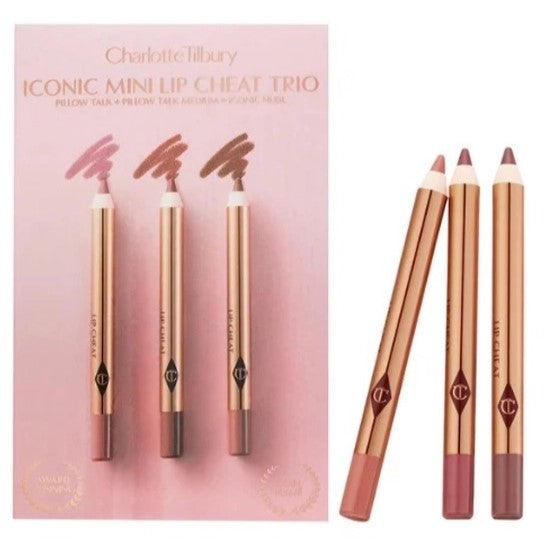 Charlotte Tilbury Iconic Mini Lip Cheat Trio – 3 Mini Lip Liners in Signature Shades