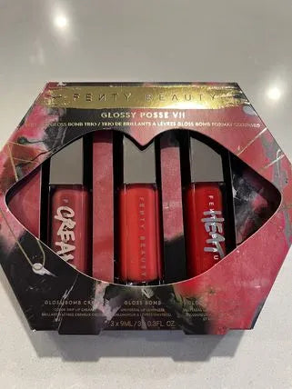 Fenty Beauty Glossy Posse VII – Full-Size Lip Gloss Trio Set